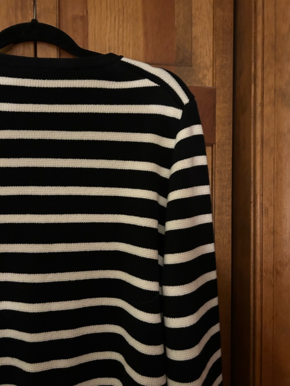 J. Crew Women’s L Preppy Classic Minimalist Striped Black White Emilie Cardigan - Picture 15 of 16